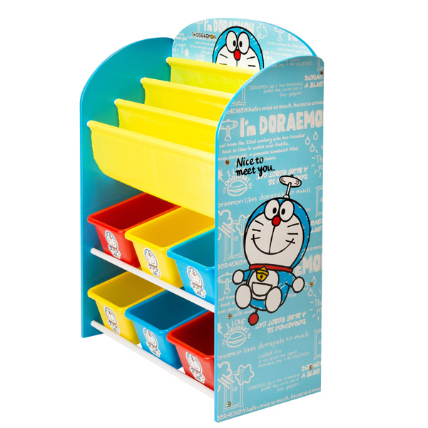 ■在庫限り・入荷なし■収納ラック キッズ 収納 ラック ドラえもん Im Doraemon おもちゃ箱 本棚 子供用 スリム （ キッズ収納 子ども  収納ラック 子供 収納ボックス 絵本 本 おもちゃ 収納ケース おもちゃ入れ BOX ドラエモン どらえもん ）