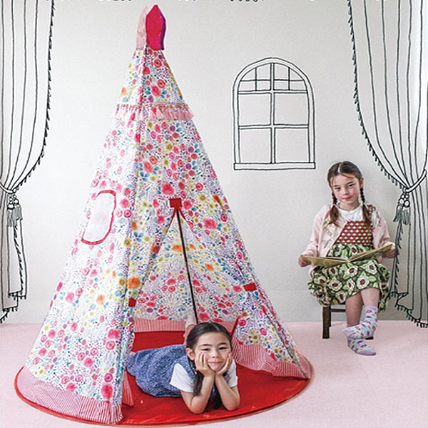 子供 テント フラワーテント スパイス 室内 花柄 ピンク キャンプ キッズテント 収納バッグ付 （ 送料無料 アウトドア おしゃれ