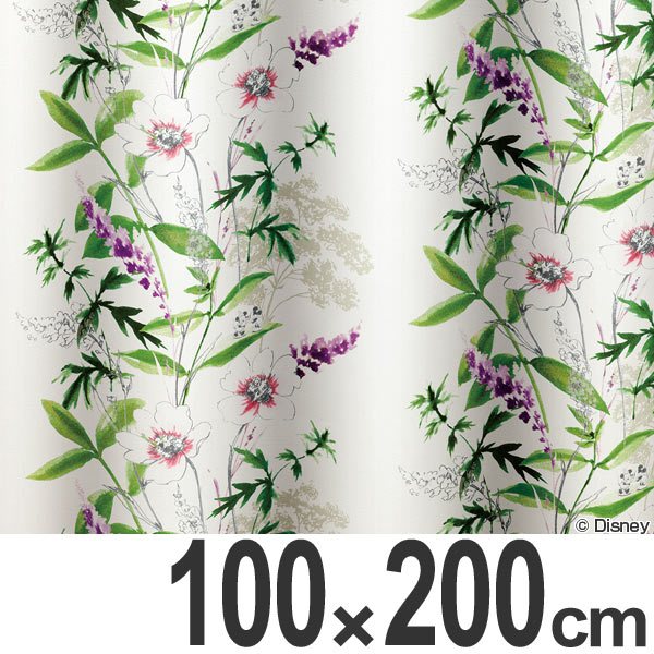 カーテン 遮光カーテン スミノエ ミッキー ワイルドフラワ− 100×200cm （ 送料無料 ディズニー ドレープカーテン ミッキーマウス