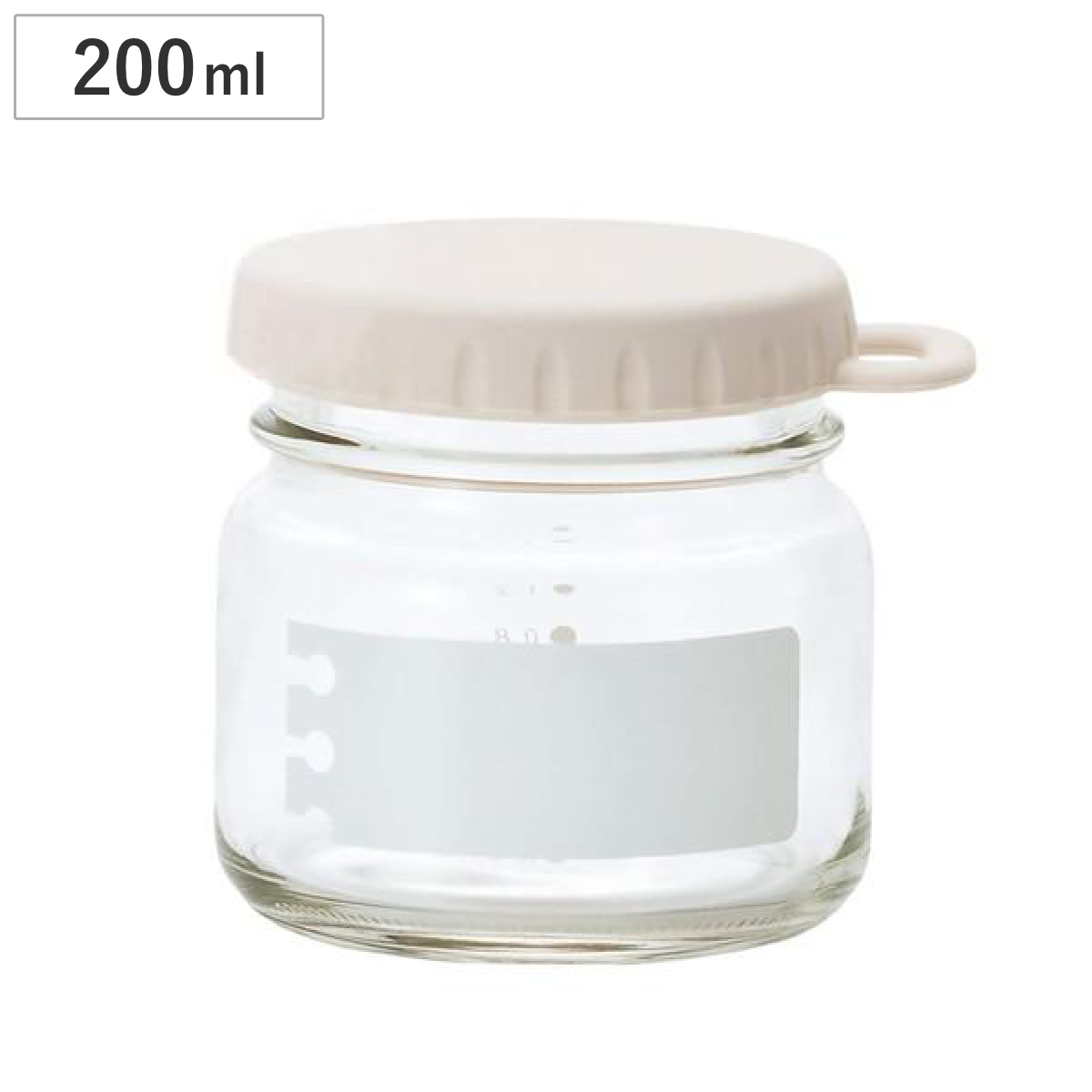 保存容器 e：Cap Jar 200 （GW） 200ml ガーリックホワイト ガラス製 （ 保存ビン ガラス保存容器 保存瓶 保存びん ガラス製保存容器 キ