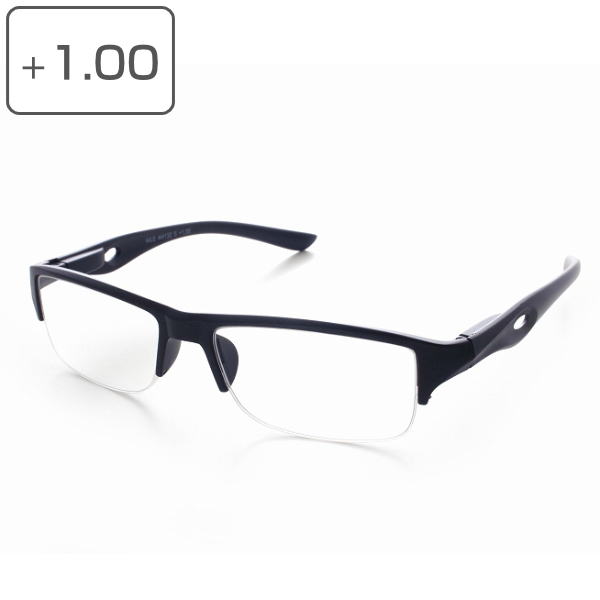 老眼鏡 シニアグラス ハーフタイプ １度 メンズ レディース リーディンググラス 軽量 シンプル （ 男性 女性 男女兼用 ポリカーボネイト