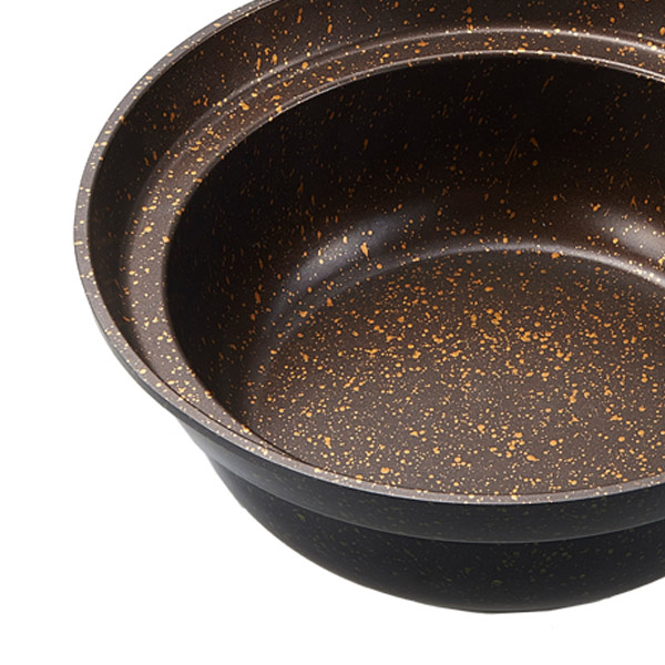 鍋型フライパン IH対応 24cm ゴールドマーブル 深型 ( ガス火対応 深型フライパン 片手鍋 炒め鍋 いため鍋 ディープパン 片手なべ 調理鍋 オール熱源対応 )