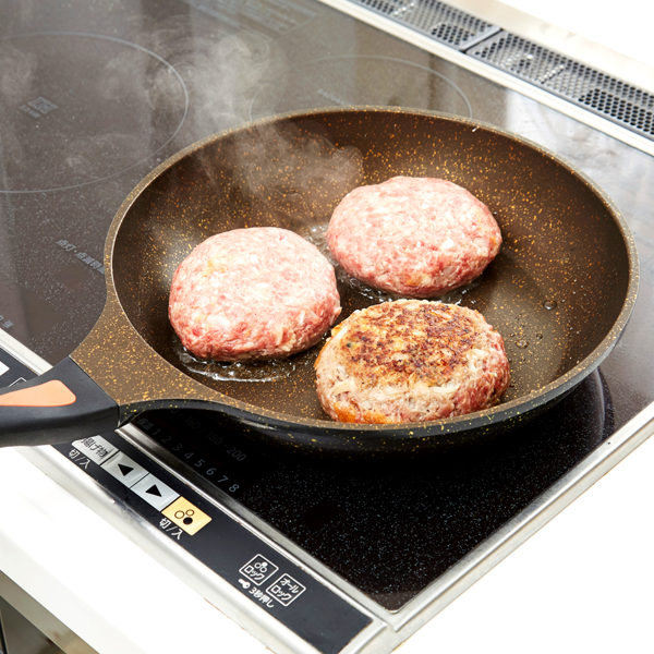 フライパン 26cm IH対応 ゴールドマーブル ( ガス火対応 浅型フライパン 炒め鍋 26センチ いため鍋 アルミフライパン フッ素樹脂 調理器具 オール熱源対応 )