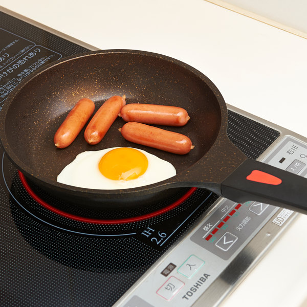 フライパン 20cm IH対応 ゴールドマーブル ( ガス火対応 浅型フライパン 炒め鍋 20センチ いため鍋 アルミフライパン フッ素樹脂 調理器具 オール熱源対応 )