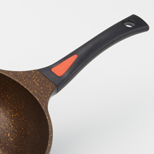 フライパン 20cm IH対応 ゴールドマーブル ( ガス火対応 浅型フライパン 炒め鍋 20センチ いため鍋 アルミフライパン フッ素樹脂 調理器具 オール熱源対応 )