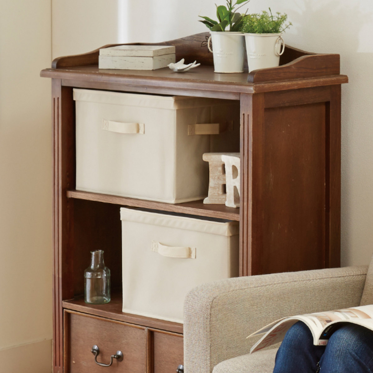 収納ボックス 布 不織布 ふた付き 整理箱 2個組 カラーボックス インナーボックス ( 収納 収納ケース ケース ボックス 引き出し フタ付き 蓋 フタ 取っ手付き 持ち手付き ファブリック 布製 おしゃれ )