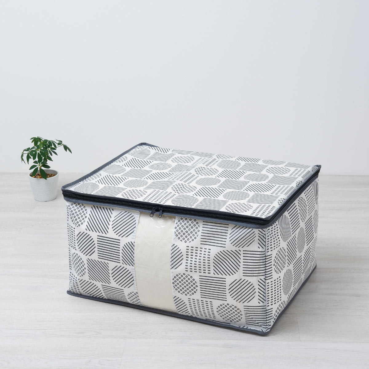 収納袋 羽毛布団収納袋 不織布 北欧柄 縦型 ダブル コンパクト ( 布団収納袋 布団収納 立てられる クローゼット収納 ふとん収納袋 袋 隙間収納 布団収納ケース 羽毛 ふとん 収納 布団袋 ふとん収納 押入れ収納 )