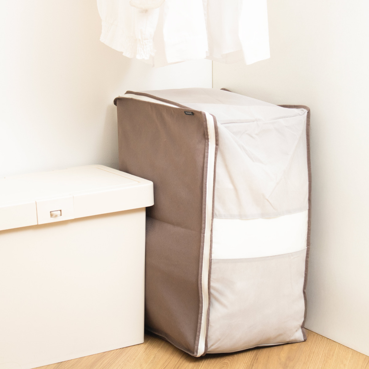 収納袋 Snimu クローゼット 収納ケース 羽毛布団 D ダブル ( コンパクト すき間 隙間 収納 布団収納袋 布団 袋 隙間収納 布団収納ケース 羽毛 ふとん 布団袋 ふとん収納 ダブル用 消臭 ニオイ 汗 加工 )