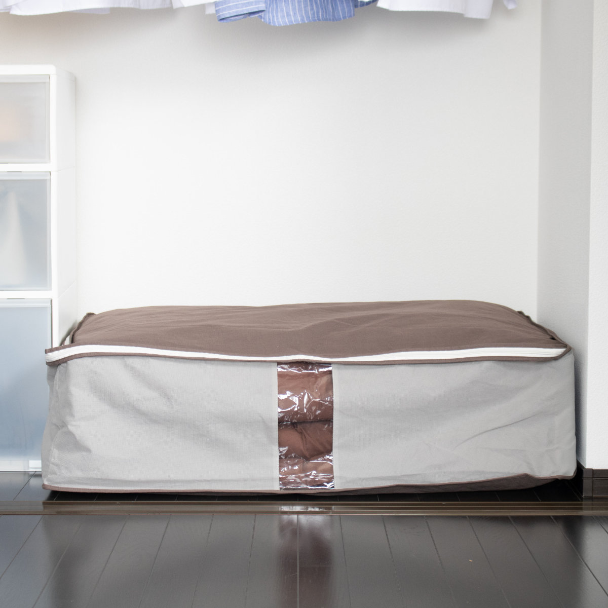 収納袋 Snimu クローゼット 収納ケース 布団一式 ( 一組 シングル 羽毛布団 掛け布団 敷き布団 布団 収袋 隙間収納 コンパクト すき間 隙間 布団収納ケース 羽毛 ふとん 布団袋 ふとん収納 シングル用 消臭 ニオイ 汗 加工 )