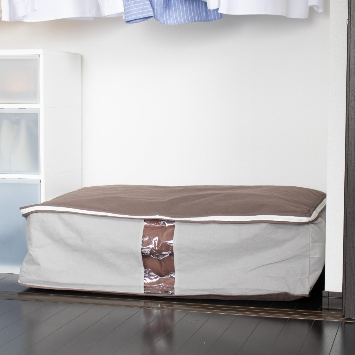 収納袋 Snimu クローゼット 収納ケース 布団一式 ( 一組 シングル 羽毛布団 掛け布団 敷き布団 布団 収袋 隙間収納 コンパクト すき間 隙間 布団収納ケース 羽毛 ふとん 布団袋 ふとん収納 シングル用 消臭 ニオイ 汗 加工 )