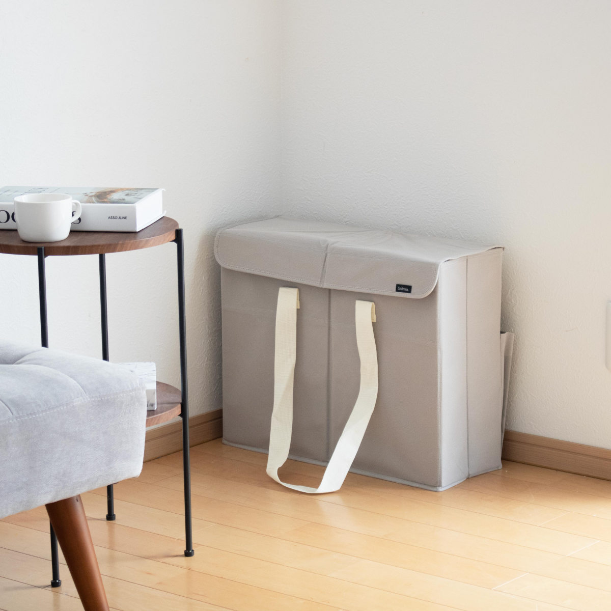 収納ボックス Snimu ハンガー収納 洗濯用品 洗濯用具収納 ( ハンガー入れ スリム 洗濯用具 持ち運び 洗濯ハンガー 収納 ピンチ ハンガー 洗濯ばさみ 隙間収納 フタ付き 洗濯 ランドリー 角ハンガー )