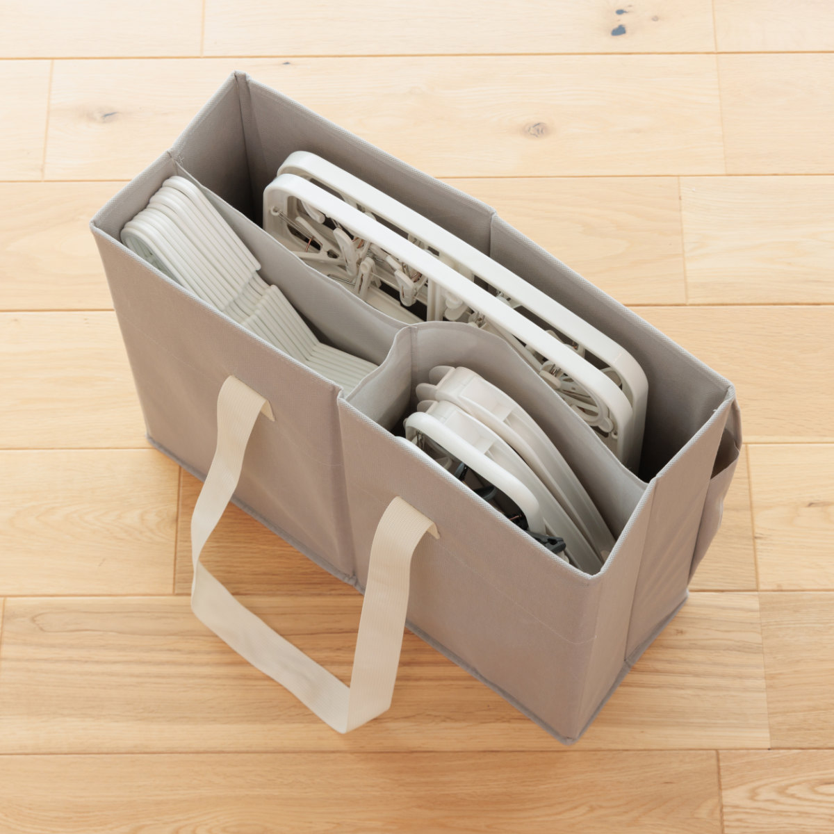 収納ボックス Snimu ハンガー収納 洗濯用品 洗濯用具収納 ( ハンガー入れ スリム 洗濯用具 持ち運び 洗濯ハンガー 収納 ピンチ ハンガー 洗濯ばさみ 隙間収納 フタ付き 洗濯 ランドリー 角ハンガー )