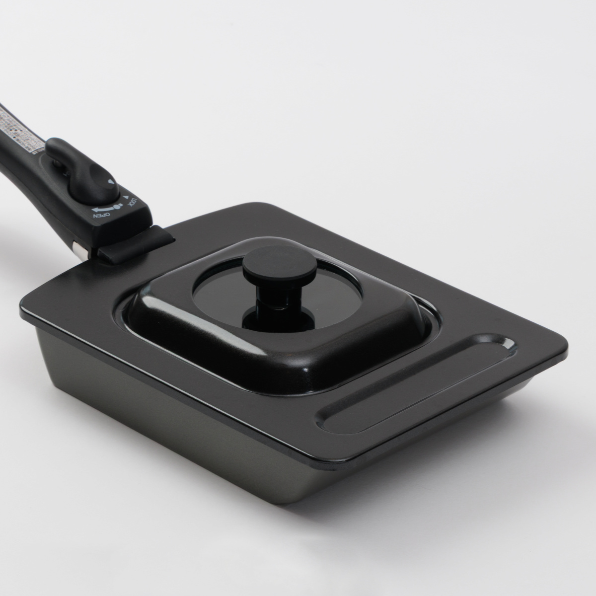 卵焼き器用蓋 13×17cm~ 15.5×19cm用 玉子焼きカバー ガラス窓 ( 卵焼き器 ふた 蓋 フライパンカバー エッグパン専用 卵焼き器用 玉子焼き器用 エッグパン用 角型 長方形 フライパン蓋 フタ キッチン用品 )