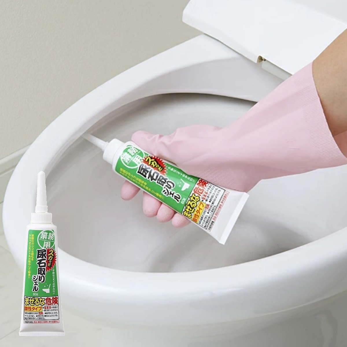 トイレ洗剤 スカッと尿石取りジェル トイレ用洗剤 尿石 洗浄 酸性 トイレ 洗剤 （ 水垢 汚れ 水アカ 落とし 水あか トイレ用 黄ばみ 清掃 掃除 強力 掃除用品 清掃用品 清掃グッズ 掃除グッズ ジェル ）