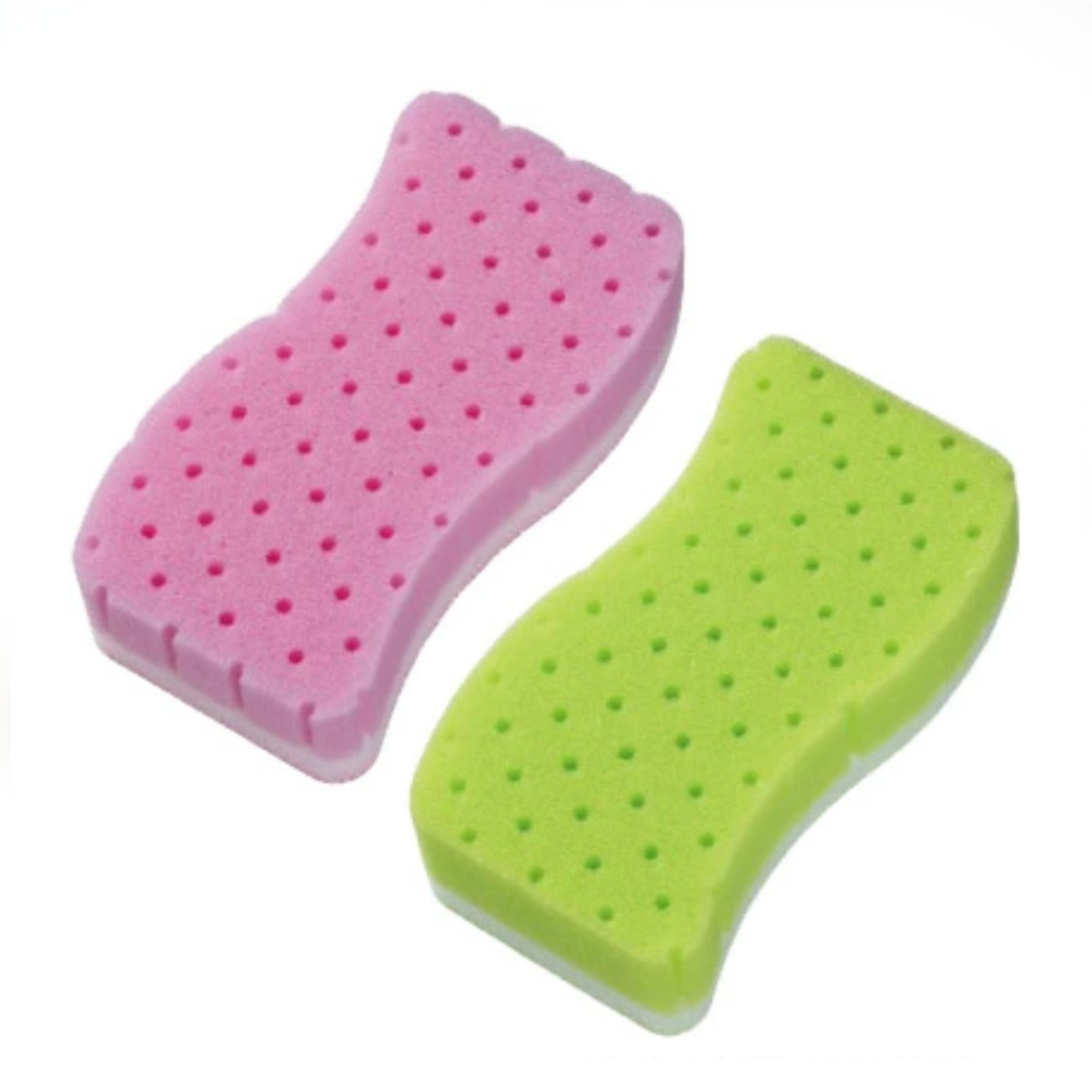 泡立つスポンジ 超極細ブラシ 抗菌 ※色は選べません ( キッチンスポンジ たわし 台所用 掃除 )