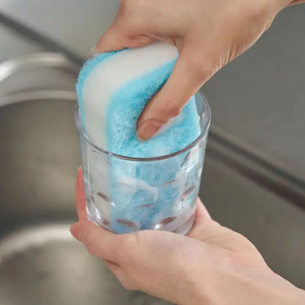 キッチンスポンジ バイオシル 抗菌 ( 食器洗いスポンジ 食器用スポンジ へたりにくい 丈夫 油汚れ 泡立ち 日本製 台所用スポンジ クリーナー 茶渋 水切れ やわらかい 傷つけない 耐久性 皿洗い ) 【ソフト】 ソフト