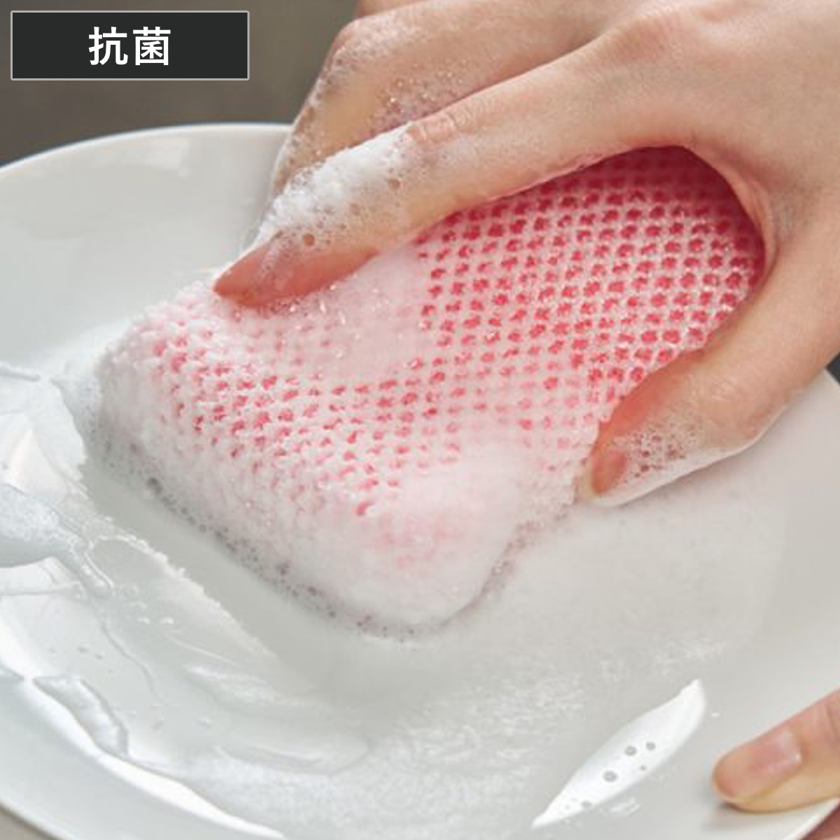 キッチンスポンジ バイオシル パイル 抗菌 （ ネットスポンジ スポンジ 油汚れ 食器洗い ソフト ネット キッチン 台所スポンジ 日本製 台所用スポンジ クリーナー 茶渋 水切れ やわらかい 傷つけない 泡立ち 耐久性 皿洗い ）