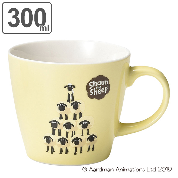 Dショッピング マグカップ 300ml シープピラミッド ひつじのショーン 洋食器 磁器 日本製 美濃焼 電子レンジ対応 食洗機対応 マグ カップ キャラクター コーヒーカップ 広口 食器 コップ かわいい おしゃれ キャラ 羊 カテゴリ コップの販売できる商品