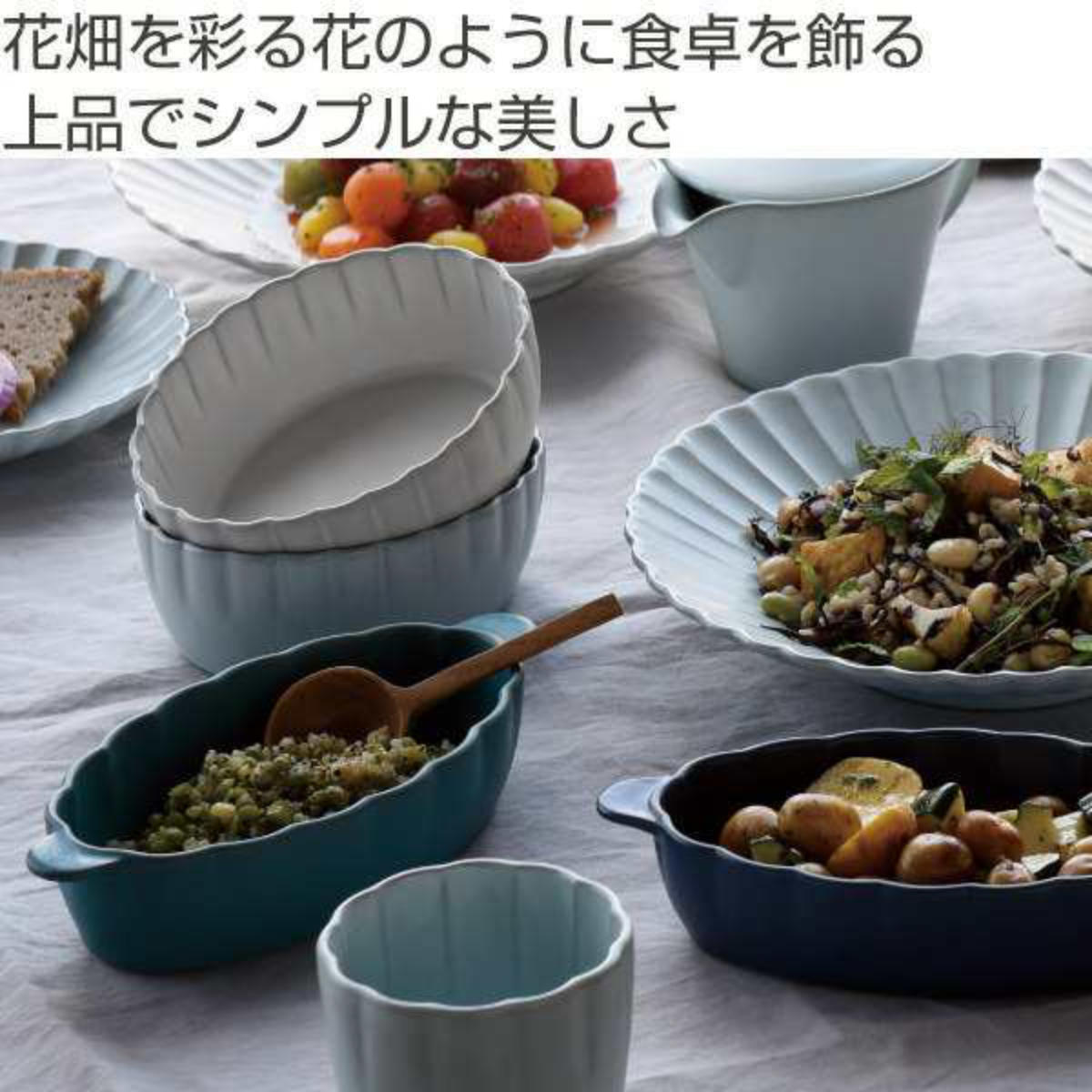 ボウル 14cm 輪花皿 花皿 花シリーズ 洋食器 陶器 日本製 ( 食洗機対応 電子レンジ対応 中鉢 サラダボウル 丸 輪花 花型 深皿 煮物鉢 デザートボウル 取り皿 副菜 おしゃれ かわいい 花びら 和モダン ) 【こむぎ】 こむぎ