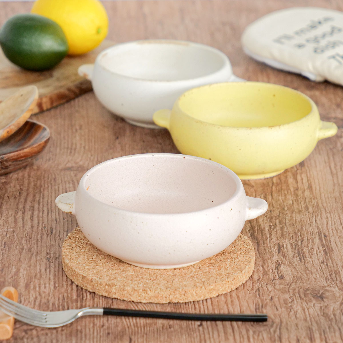 グラタン皿 一人用 11cm オーブンボウル 陶器 美濃焼 ( 食洗機対応 電子レンジ対応 オーブン対応 耐熱食器 耐熱皿 円形 丸型 耳付き グラタン ドリア パイシチュー オーブン料理 スープ ポトフ ) 【ホワイト】 ホワイト