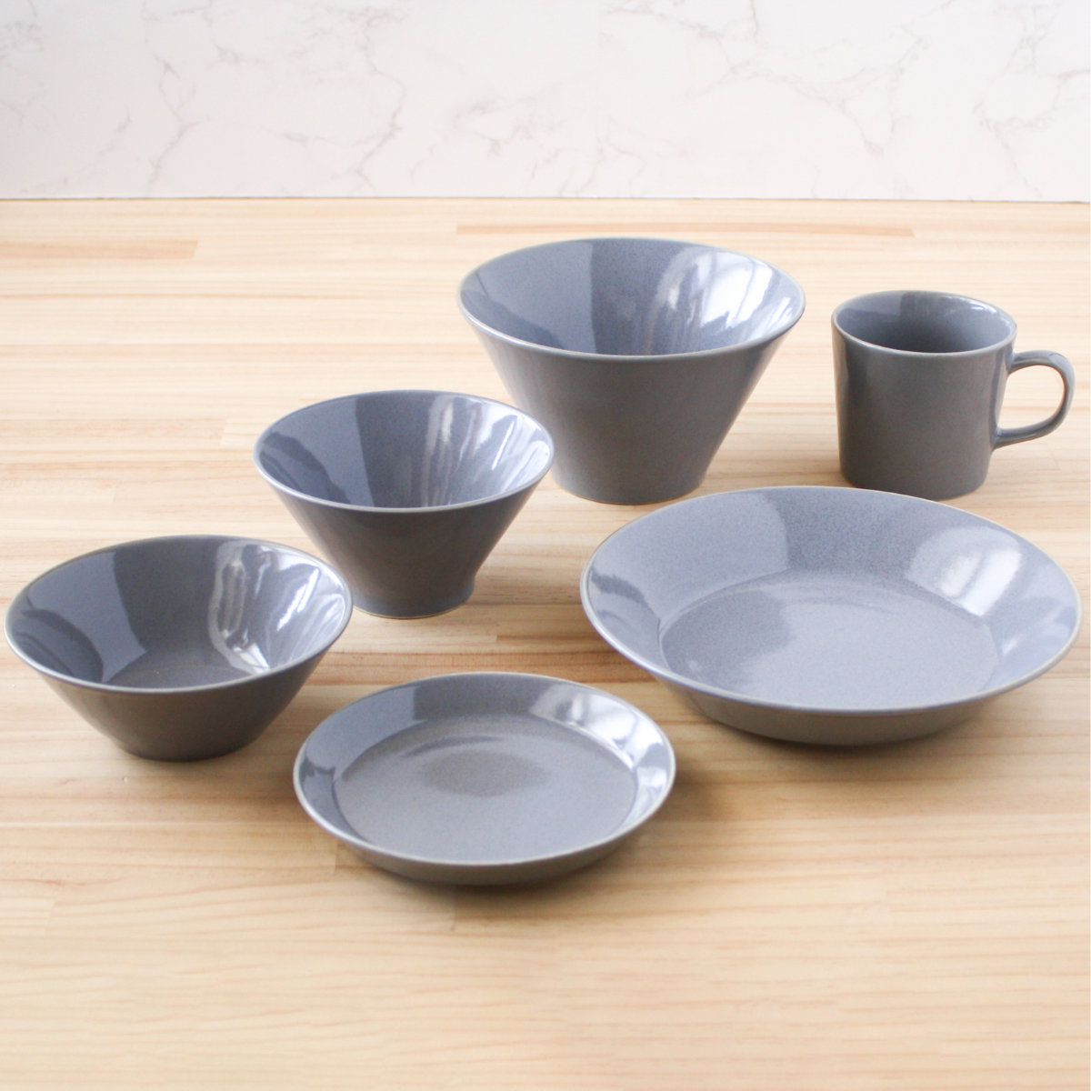 ナチュラル 美濃焼食器 6点セット ( 食洗機対応 電子レンジ対応 美濃焼 磁器 日本製 プレート 皿 お皿 ボウル 鉢 器 うつわ マグカップ 食器 北欧 シンプル おしゃれ ) 【アイボリー】 アイボリー