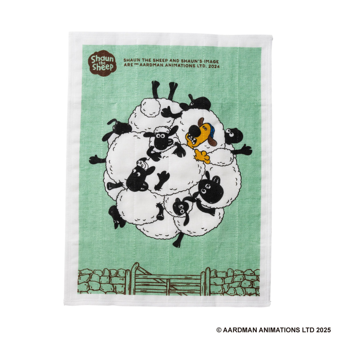 蚊帳布巾 ひつじのショーン 蚊帳生地 ふきん L ( かやふきん 布巾 日本製 綿 レーヨン 蚊帳 吸水 速乾 クロス キャラクター かや生地 台拭き 食器拭き ディッシュクロス おしゃれ かわいい 長方形 大きめ ) 【C】 C