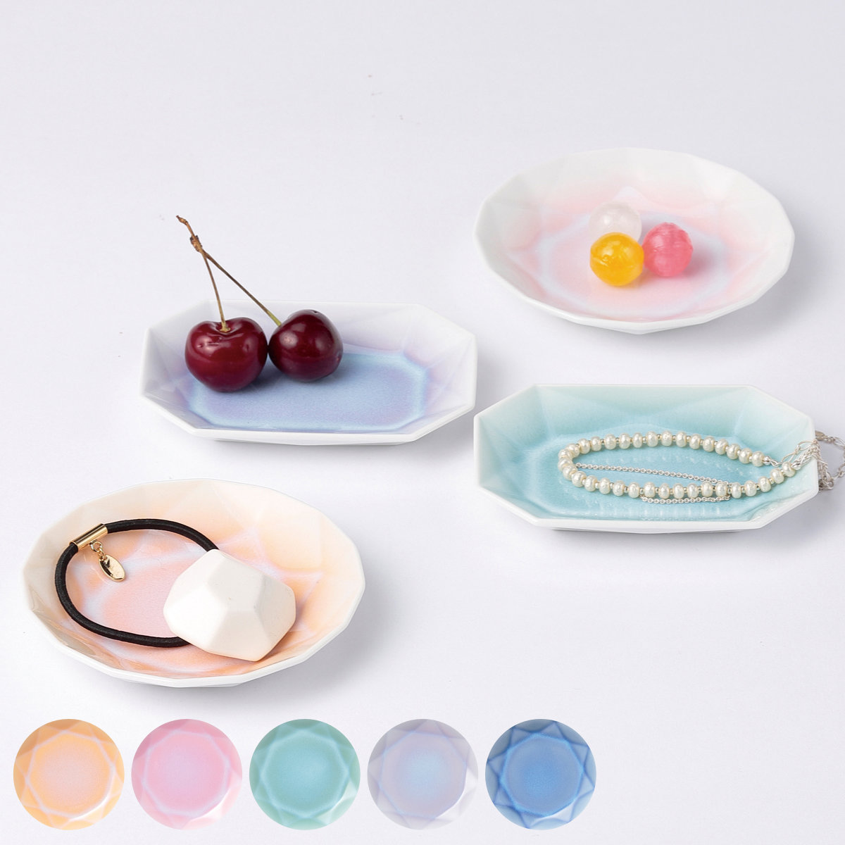 プレート 10cm Floyd Arita Jewel 磁器 有田焼 （ 食洗機対応 電子レンジ対応 皿 小皿 豆皿 お皿 食器 鮮やか 透明感 お菓子 ティータイム 小物 トレー プレゼント おしゃれ ） 【ラウンド（オレンジ）】