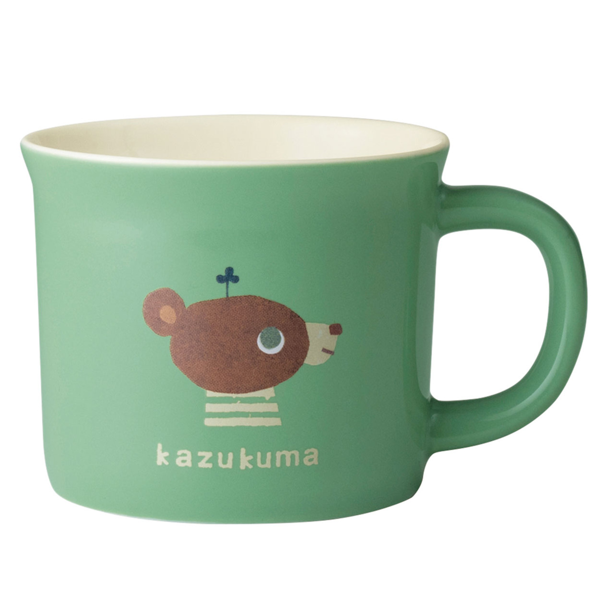 マグカップ かずくまマグカップ ( マグ マグコップ カップ 食器 240ml 食洗機対応 電子レンジ対応 磁器 美濃焼 日本製 くまさん クマ コーヒー 珈琲 紅茶 ティータイム プレゼント ギフト ) 【リンゴ】 リンゴ