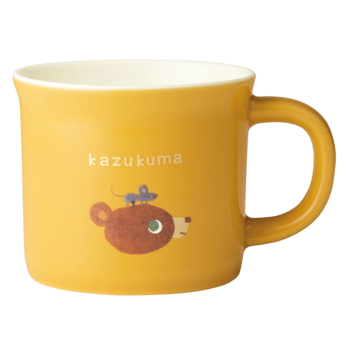 マグカップ かずくまマグカップ ( マグ マグコップ カップ 食器 240ml 食洗機対応 電子レンジ対応 磁器 美濃焼 日本製 くまさん クマ コーヒー 珈琲 紅茶 ティータイム プレゼント ギフト ) 【リンゴ】 リンゴ