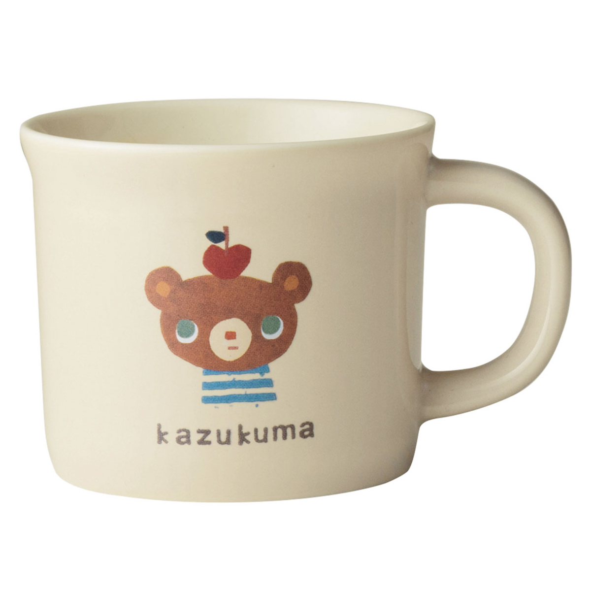 マグカップ かずくまマグカップ ( マグ マグコップ カップ 食器 240ml 食洗機対応 電子レンジ対応 磁器 美濃焼 日本製 くまさん クマ コーヒー 珈琲 紅茶 ティータイム プレゼント ギフト ) 【リンゴ】 リンゴ