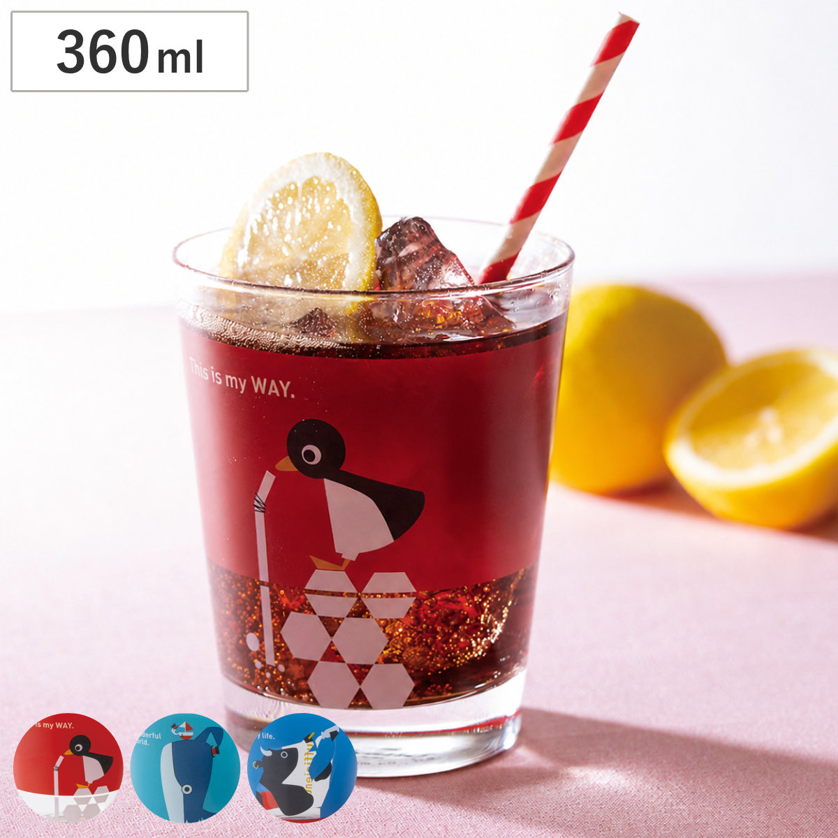 APOC グラス ( コップ タンブラー 食器 360ml 食洗機対応 電子レンジ対応 日本製 かわいい アニマル 動物 軽い ) 【ペンギン×環境整備】
