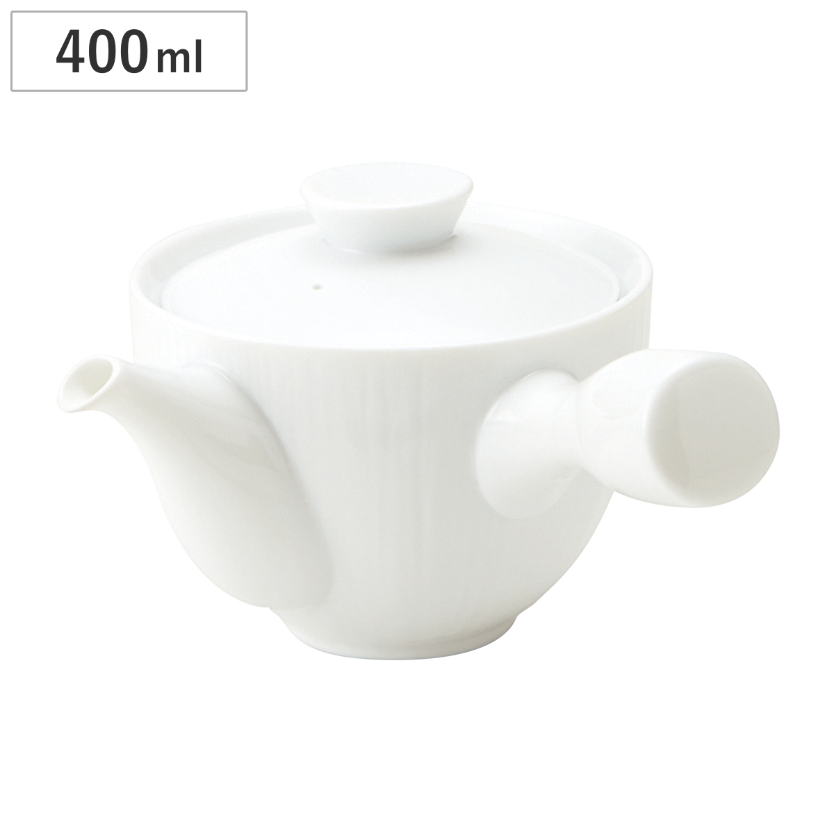 急須 クリース 胴穴茶こし細 白磁 ( ティーポット ポット お茶 緑茶 紅茶 400ml 磁器 美濃焼 日本製 和モダン 和風 カフェ風 シンプル おしゃれ )