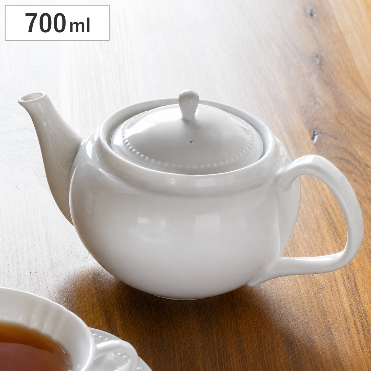 ティーポット ほやら 胴穴茶こし 白磁 （ ポット お茶 緑茶 紅茶 700ml 磁器 美濃焼 日本製 和モダン 和風 カフェ風 シンプル おしゃれ ）