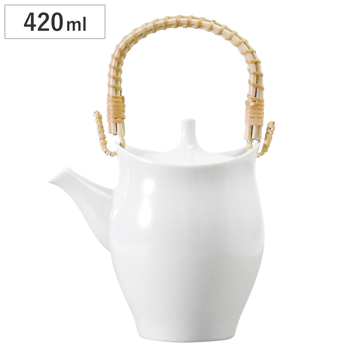土瓶 花音 白磁 （ ティーポット ポット お茶 緑茶 紅茶 420ml 磁器 美濃焼 日本製 和モダン 和風 カフェ風 シンプル おしゃれ ）