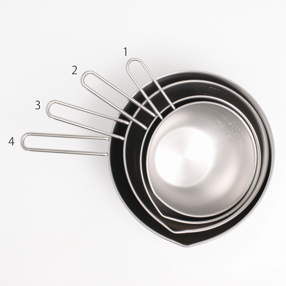 工房アイザワ 手付ボール 口付 15.5cm ( aizawa ボウル 取っ手付き ボール 深型 ステンレス メジャーボール 日本製 ステンレスボウル ハンドル付き 注ぎ口付き メモリ付き 調理用ボウル 直火OK 湯せん 撹拌 玉子焼き アイザワ )