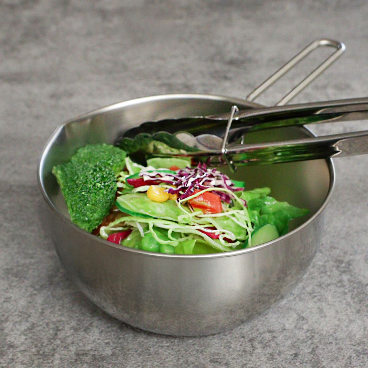 工房アイザワ 手付ボール 口付 15.5cm ( aizawa ボウル 取っ手付き ボール 深型 ステンレス メジャーボール 日本製 ステンレスボウル ハンドル付き 注ぎ口付き メモリ付き 調理用ボウル 直火OK 湯せん 撹拌 玉子焼き アイザワ )