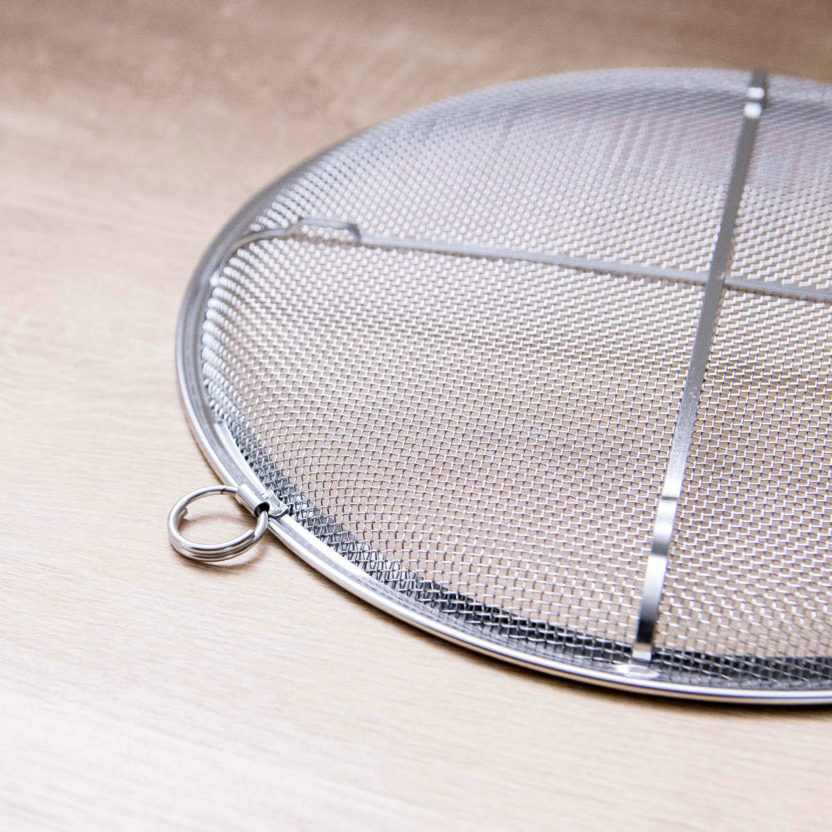 工房アイザワ 盆ザル 20cm リング付き ボンザル 浅型 ( キッチン ざる 足付き 薄型 食洗機対応 料理 調理 水切り ステンレス 湯切り 下ごしらえ 油切り 網 トレー ステンレスザル 円形ザル 使いやすい 丈夫 アイザワ )