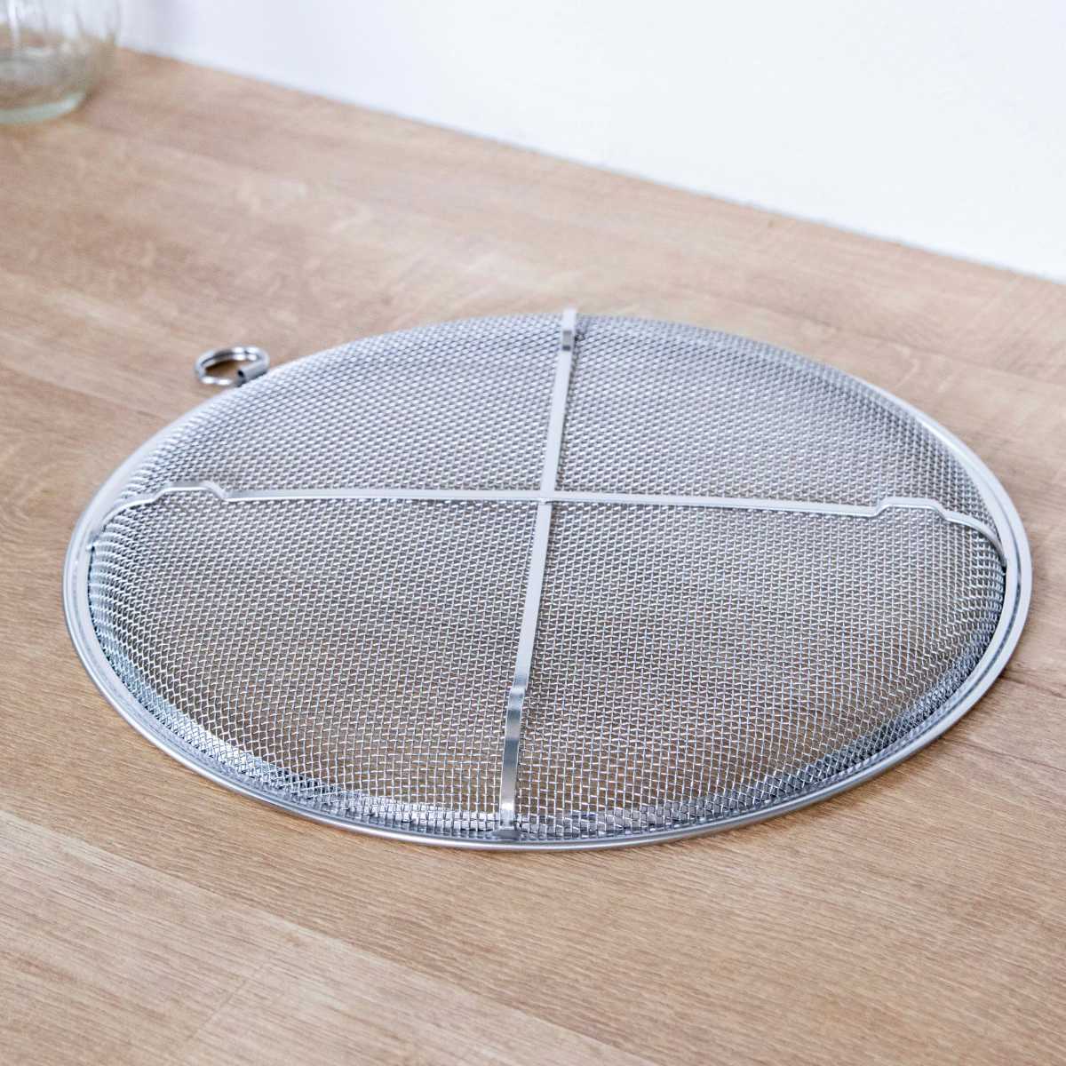 工房アイザワ 盆ザル 20cm リング付き ボンザル 浅型 ( キッチン ざる 足付き 薄型 食洗機対応 料理 調理 水切り ステンレス 湯切り 下ごしらえ 油切り 網 トレー ステンレスザル 円形ザル 使いやすい 丈夫 アイザワ )