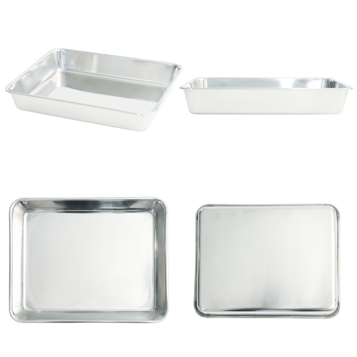 工房アイザワ バット 角バット 12枚取 ステンレス製 日本製 ( キッチン キッチンバット ステンレスバット 角型 料理 調理 18-8ステンレス 湯切り 下ごしらえ 長方形 使いやすい 丈夫 アイザワ ケース トレー ア 加工 調理用バット )