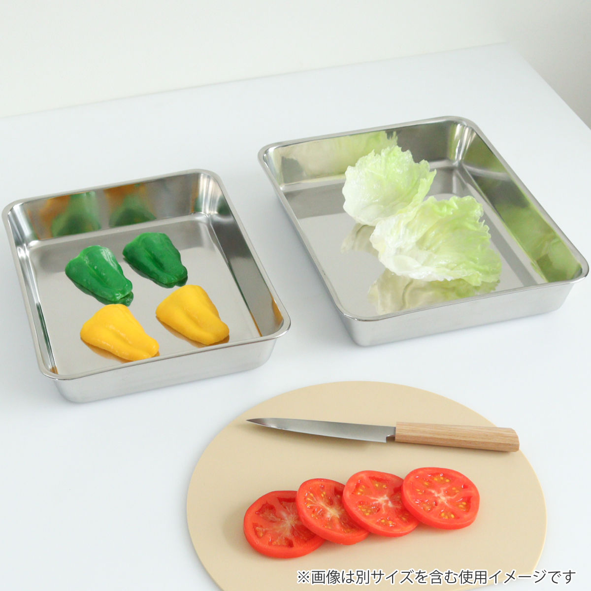 工房アイザワ バット 角バット 12枚取 ステンレス製 日本製 ( キッチン キッチンバット ステンレスバット 角型 料理 調理 18-8ステンレス 湯切り 下ごしらえ 長方形 使いやすい 丈夫 アイザワ ケース トレー ア 加工 調理用バット )