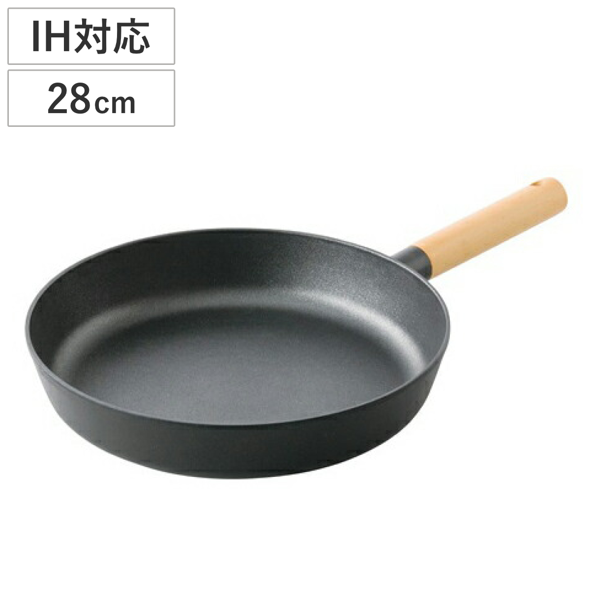 フライパン 28cm IH対応 TI:DA チタン&ダイヤモンドWコーティング ( ガス火対応 ふっ素加工 フッ素加工 軽量 28センチ フッ素コーティング こびりつきにくい 軽い 丈夫 アルミ製 木製ハンドル )