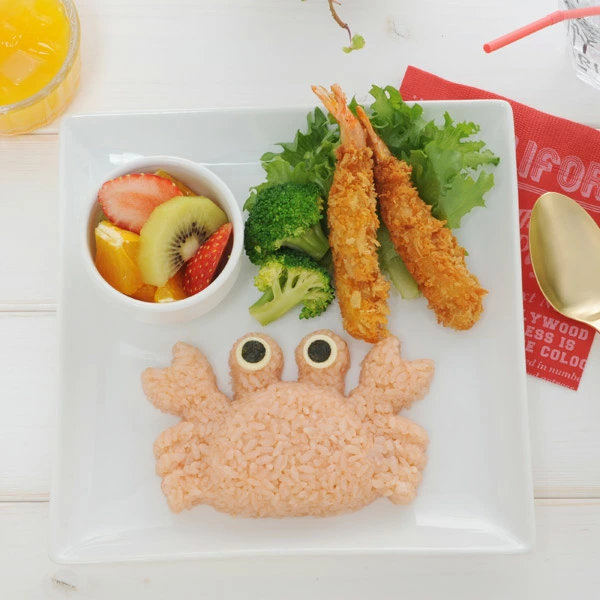 ご飯抜き型 myフォルム海のなかまたち 押し型 デコ型 ( デコカレー アレンジ ご飯型 ライス型 おにぎり型 型 キャラカレー ご飯押し型 おにぎり押し型 キャラ弁 )