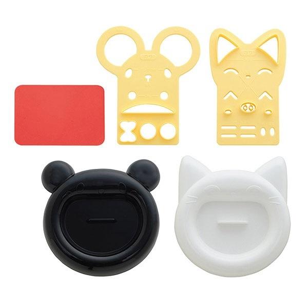 ご飯抜き型 myフォルム あ~ん!ぱくっ! ( お弁当グッズ パーティ アレンジ お弁当作り 押し型 抜き型 キャラ弁 ご飯型抜き 海苔カッター デコ弁 ご飯押し型 ライス型 ネコ ねこ ぱんだ パンダ どうぶつ お子さまランチ )