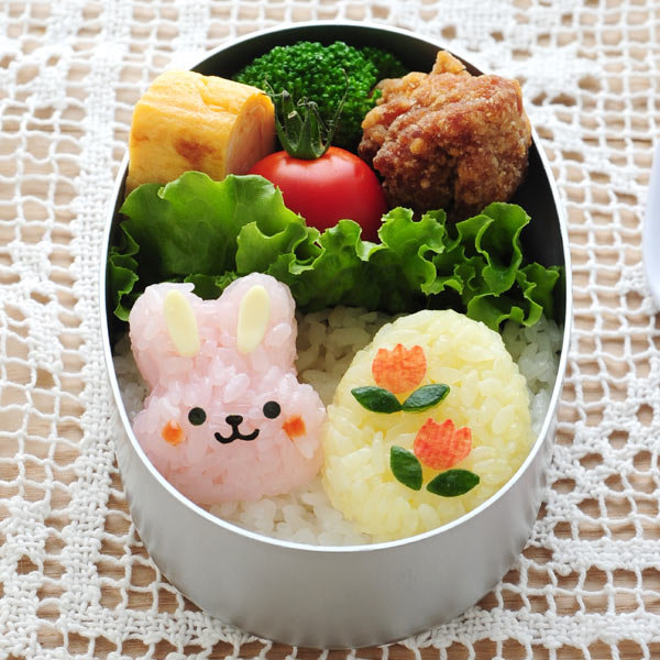 おにぎり押し型 うさぎとひよこのmini×2おにぎりセット おにぎり抜き型 キャラ弁 グッズ ( お弁当グッズ お弁当作り おにぎり 押し型 抜き型 ご飯型抜き おにぎり型 海苔カッター デコ弁 うさぎ たまご イースター )