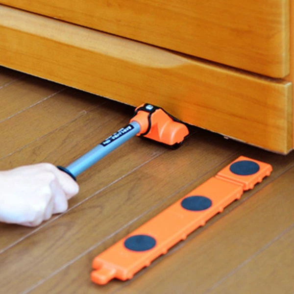 楽ちんパワフルキャリー 長尺台車セット 持ち上げ棒 家具移動キャリー ( 家具 家電 移動 テコの原理 引越し 大掃除 模様替え 持ち上げ 台車 ローラー パワフルキャリー リフォーム 掃除 運搬 てこの原理 )