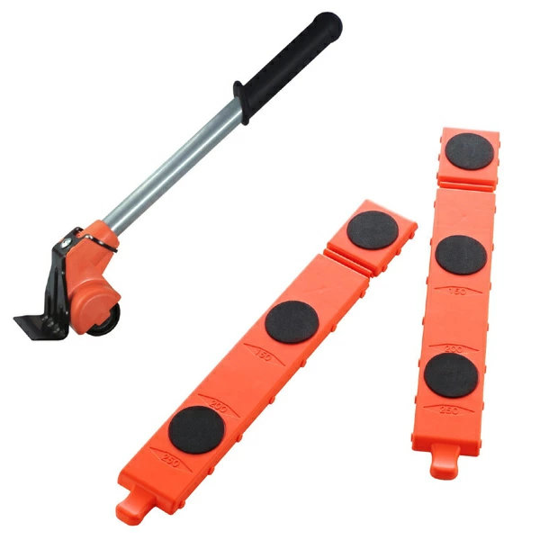 楽ちんパワフルキャリー 長尺台車セット 持ち上げ棒 家具移動キャリー ( 家具 家電 移動 テコの原理 引越し 大掃除 模様替え 持ち上げ 台車 ローラー パワフルキャリー リフォーム 掃除 運搬 てこの原理 )