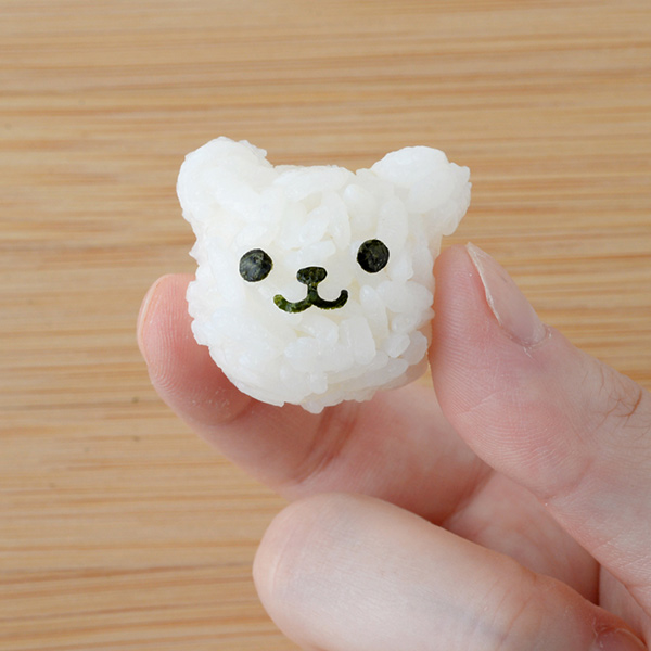 おにぎり押し型 こぐまのmini×2おにぎりやさん おにぎり抜型 ( おにぎり型 くま キャラ弁 お弁当グッズ ひと口サイズ クマ デコ弁 時短料理 海苔パンチ くま型 10g 海苔型 海苔パーツ ちいさいお握り 一口サイズ おにぎり 簡単 )