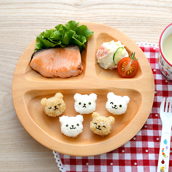 おにぎり押し型 こぐまのmini×2おにぎりやさん おにぎり抜型 ( おにぎり型 くま キャラ弁 お弁当グッズ ひと口サイズ クマ デコ弁 時短料理 海苔パンチ くま型 10g 海苔型 海苔パーツ ちいさいお握り 一口サイズ おにぎり 簡単 )