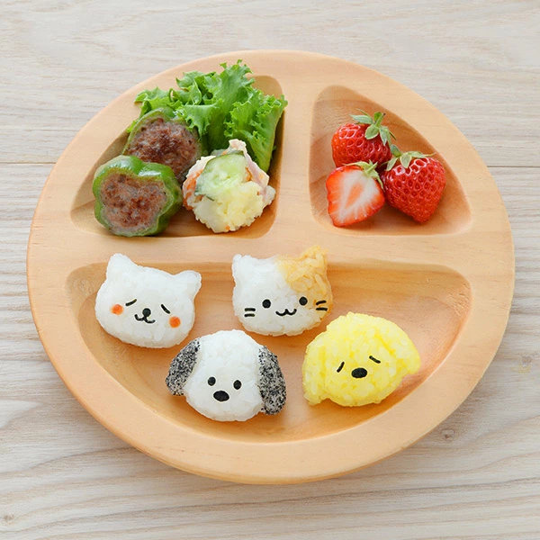 おにぎり押し型 わんにゃんmini×2おにぎりセット おにぎり抜型 ( おにぎり型 いぬ ねこ キャラ弁 お弁当グッズ ひと口サイズ デコ弁 時短料理 海苔パンチ ねこ型 いぬ型 20g 海苔型 海苔パーツ ちいさいお握り 一口サイズ 簡単 )