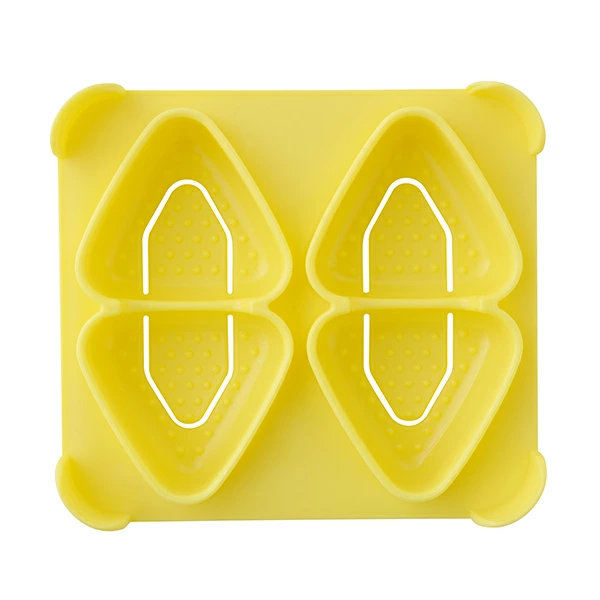 おにぎり型 海苔カッター ミニ 三角 さんかくこにぎりmini×2 弁当グッズ ( おむすび型 こむすび おにぎり おむすび 一口サイズ 押し型 幼稚園 保育園 小学校 キッズ 子供 簡単 子供用 お弁当グッズ キッチンツール キッチン )